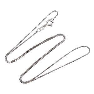 Box Chain Necklace | Estate Italy Sterling Silver 925 | 18"